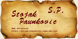 Stojak Paunković vizit kartica